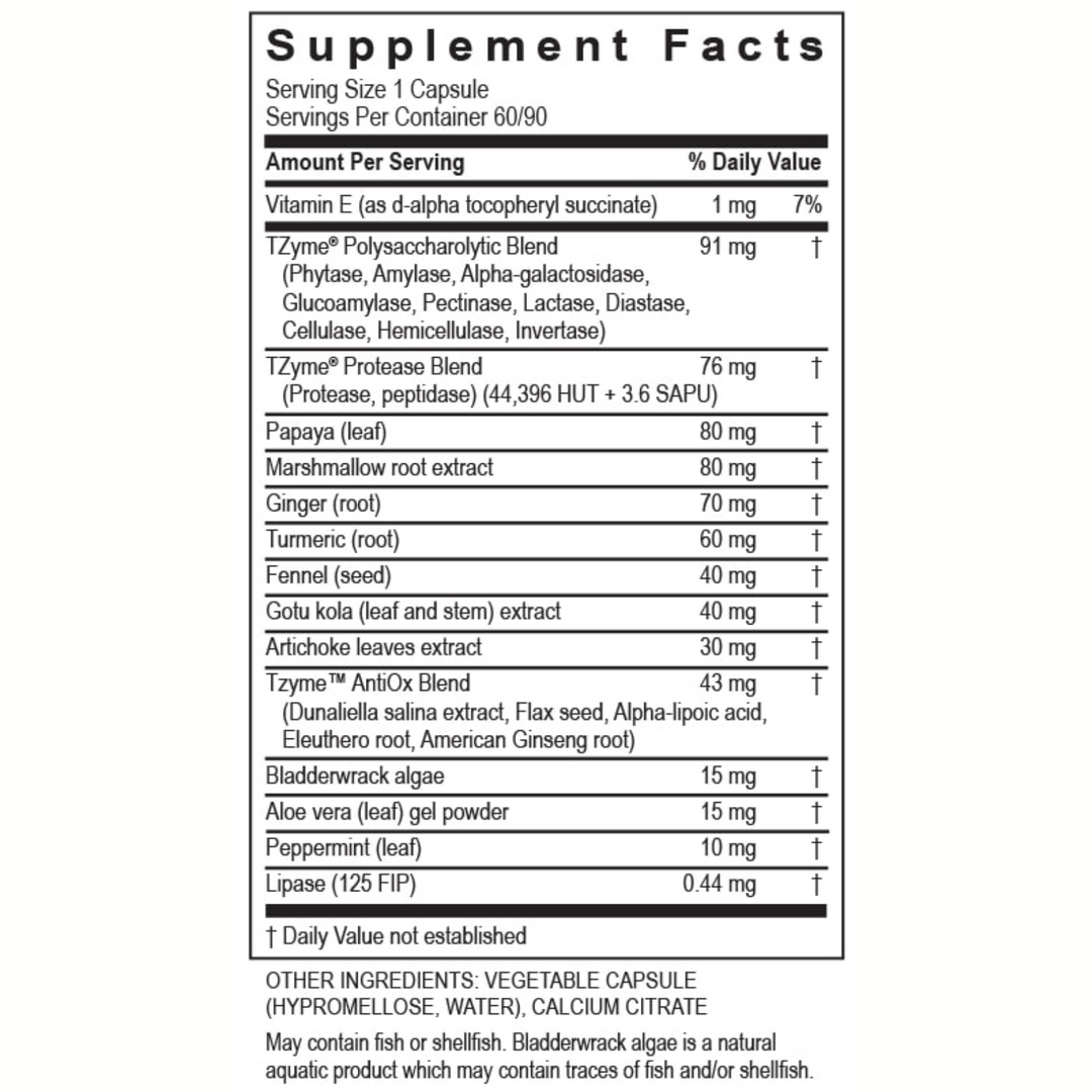 Enzimas de Transformación Gastro Support: Favorece la Salud Digestiva e Intestinal (60 Cápsulas)