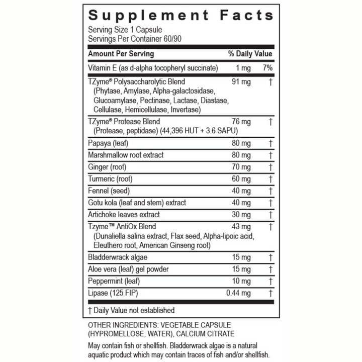 Enzimas de Transformación Gastro Support: Favorece la Salud Digestiva e Intestinal (60 Cápsulas)