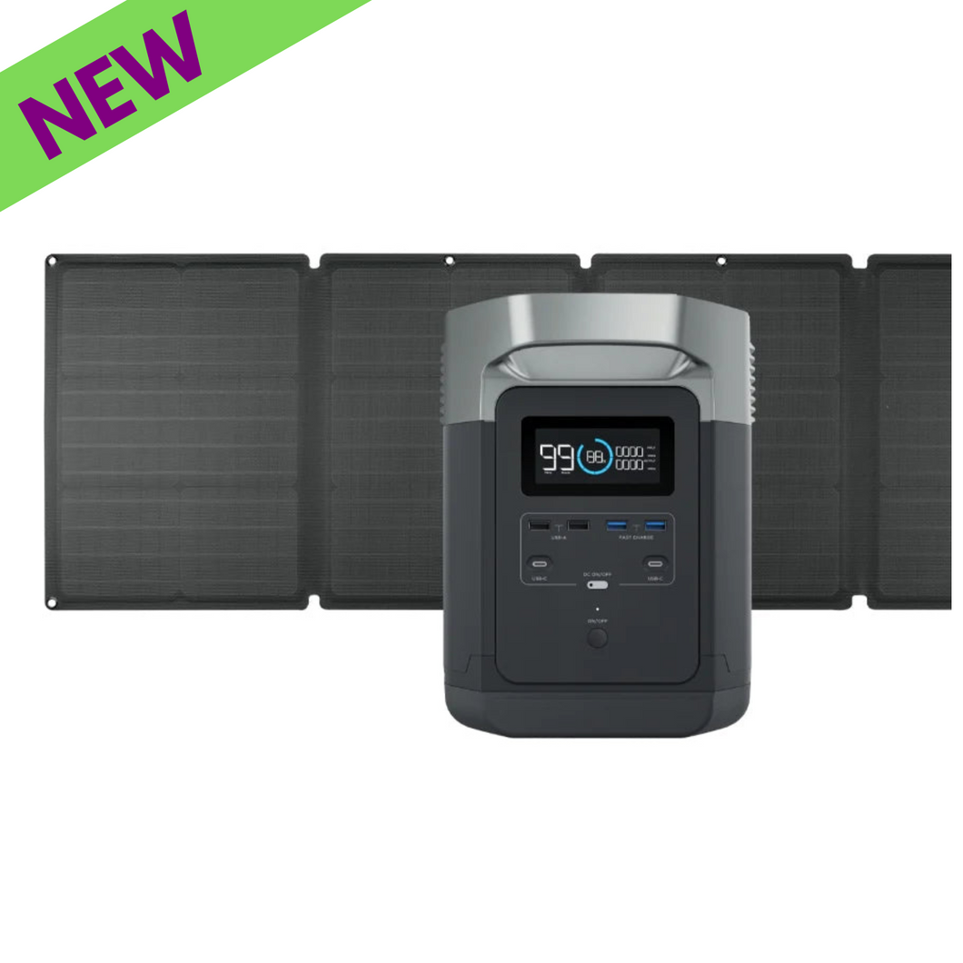 EcoFlow DELTA 1300 Portable Power Station 1260Wh + One 110W Solar Panel