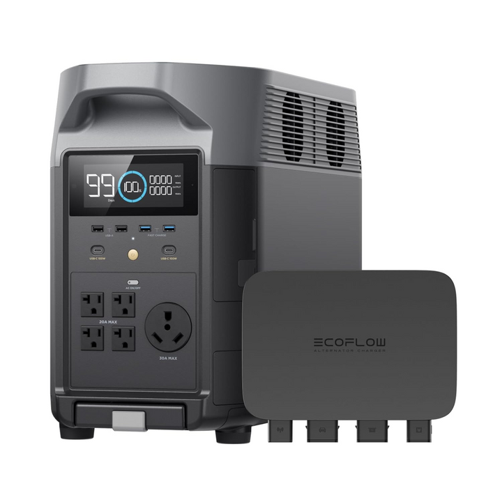 Cargador de alternador EcoFlow de 800 W + estación de energía portátil DELTA Pro de 12 V