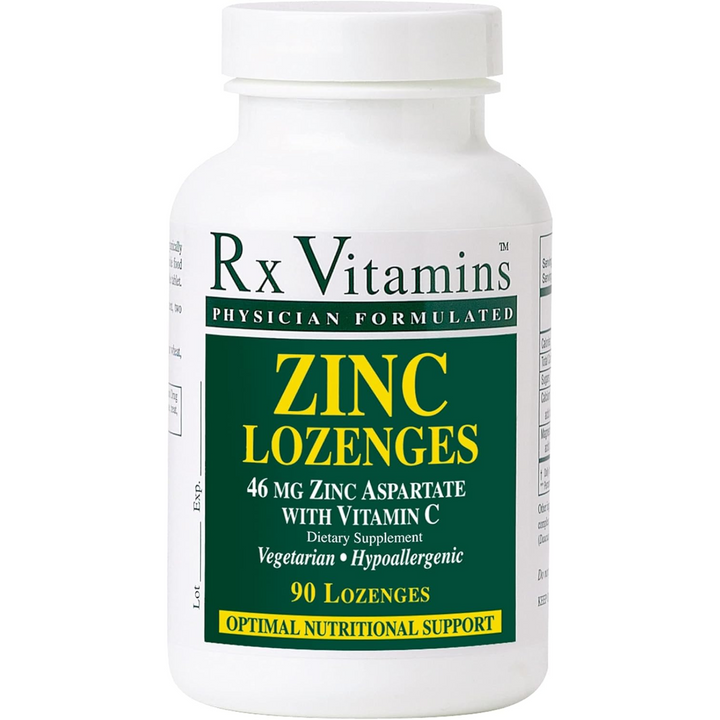 Pastillas de zinc Rx Vitamins 46 mg de aspartato de zinc con vitamina C (90 pastillas)
