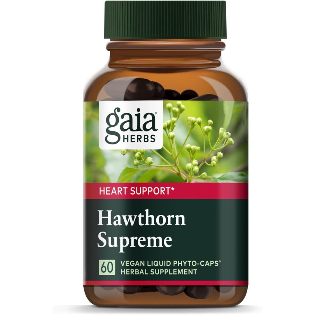 Gaia Herbs Hawthorn 60 Caps Cardiovascular and Heart Health Support