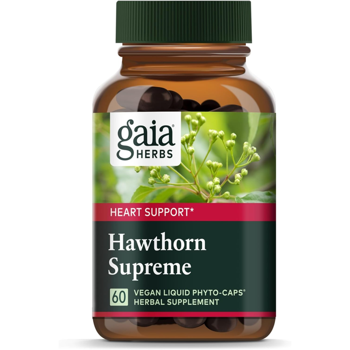 Gaia Herbs Hawthorn 60 Caps Cardiovascular and Heart Health Support