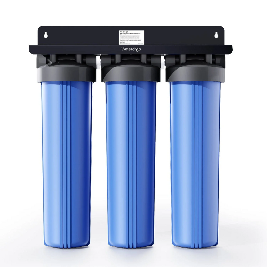 Waterdrop 3-Stage Whole House Water Filter System Reduce Iron & Manganese