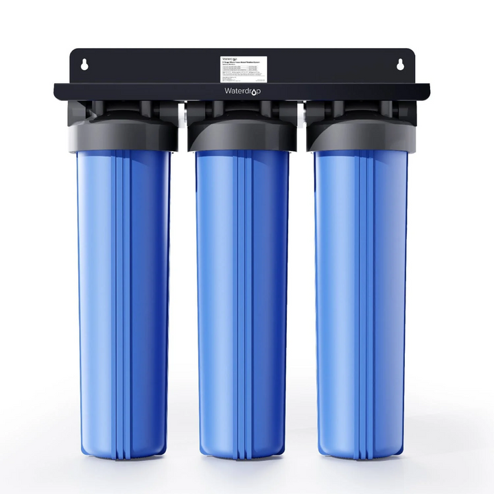 Waterdrop 3-Stage Whole House Water Filter System Reduce Iron & Manganese