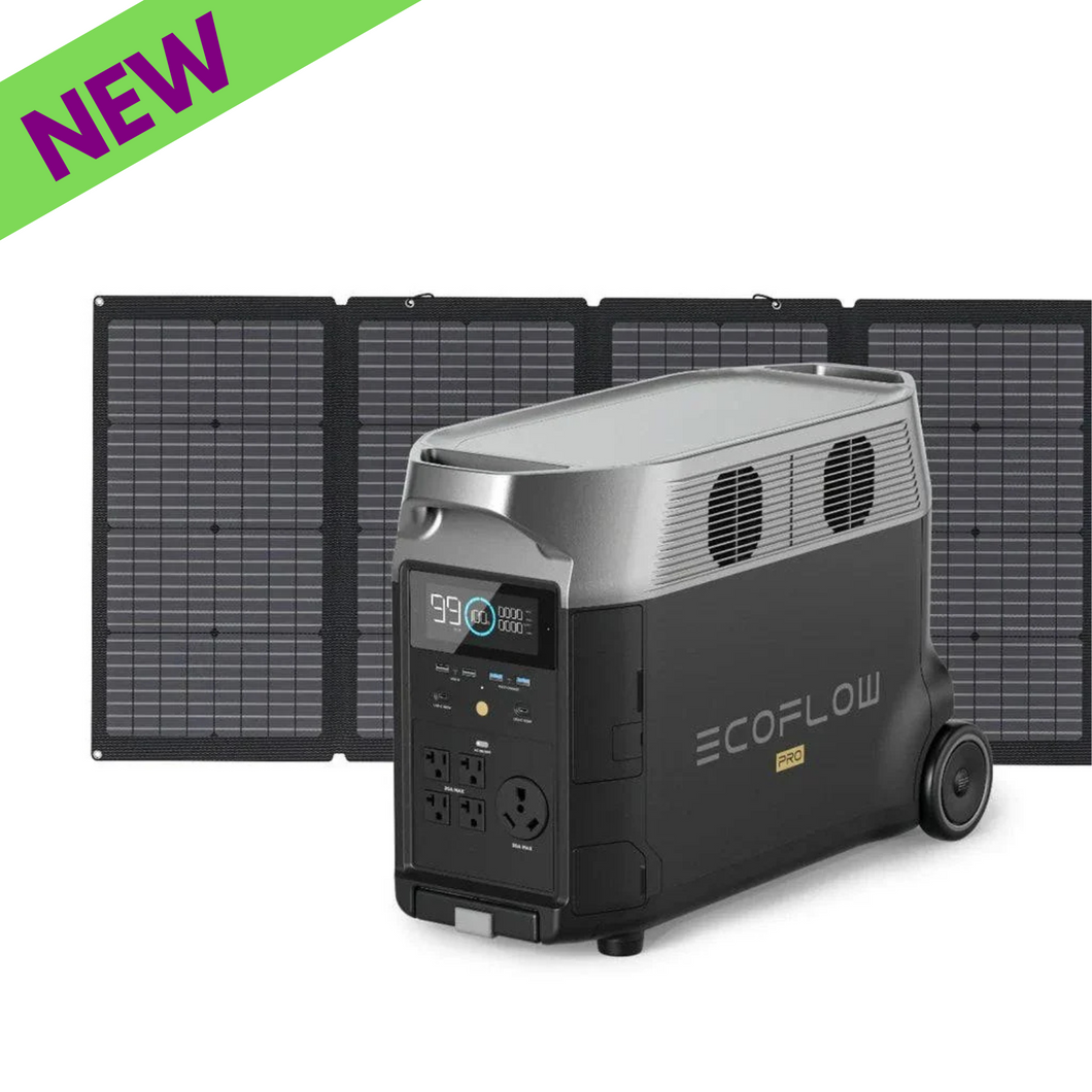 EcoFlow DELTA Pro 3600W Portable Power Station With One 220W Solar Panel