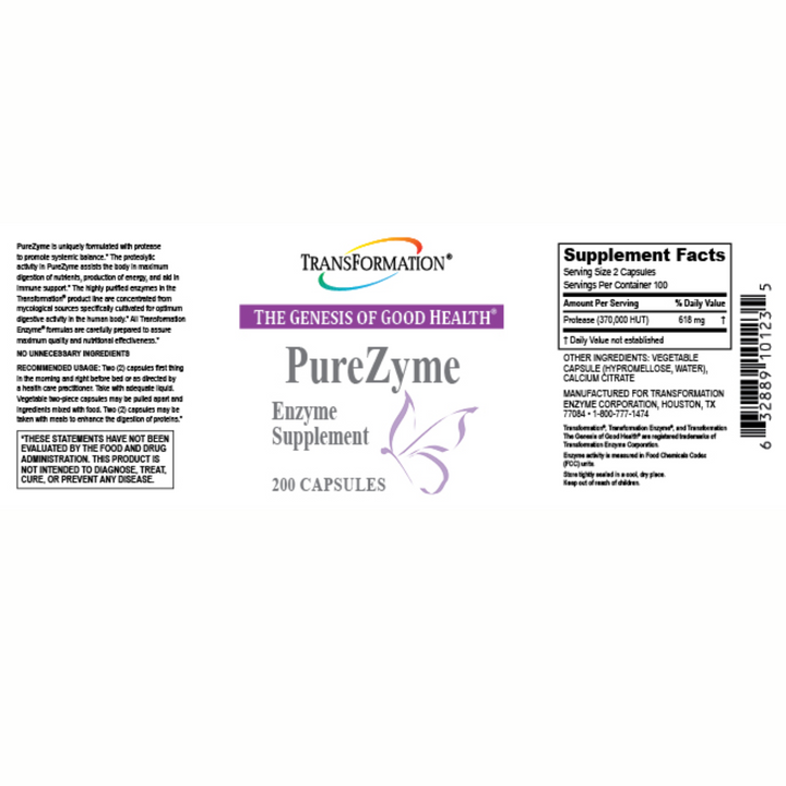 Transformación Thrive 63 Fase DigestZyme PureZyme GastroZyme Plantadophilus