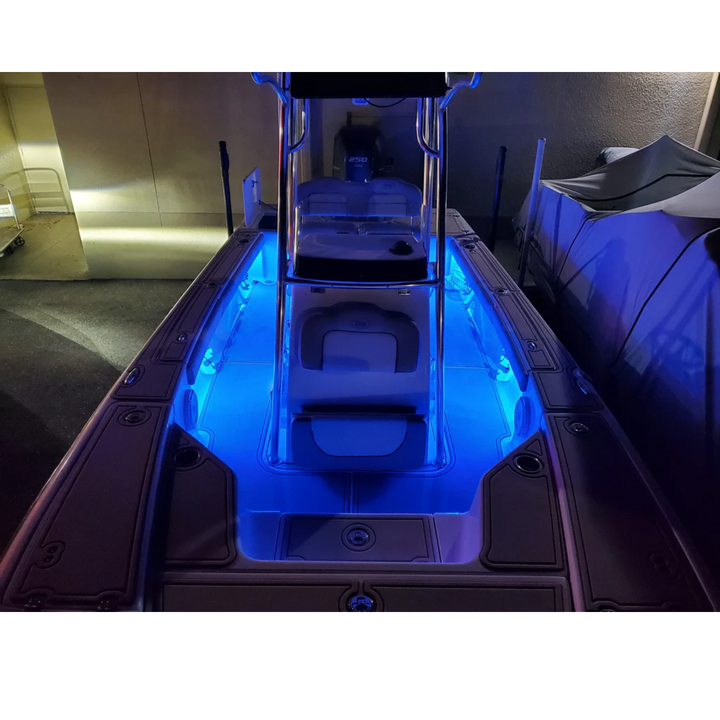 Luz LED decorativa de roca de roble negro con carcasa RGB blanca