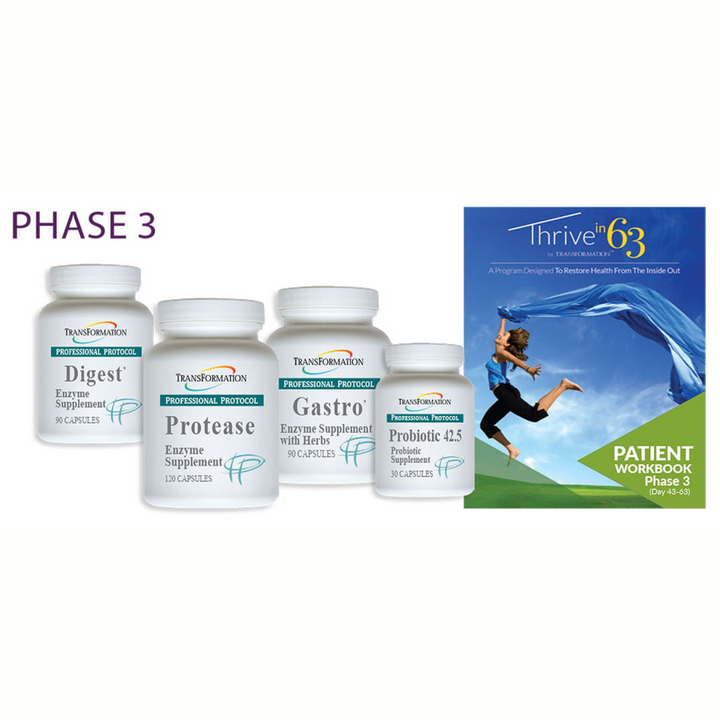 Enzimas de transformación de fase 63, digestibilidad TPP, proteasa TPP, gastroenteritis TPP, probiótico TPP 42,5