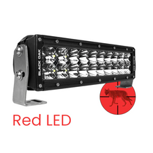 Load image into Gallery viewer, Black Oak LED 10 Inch Red LED Predator Light Bar Combo Optics Black
