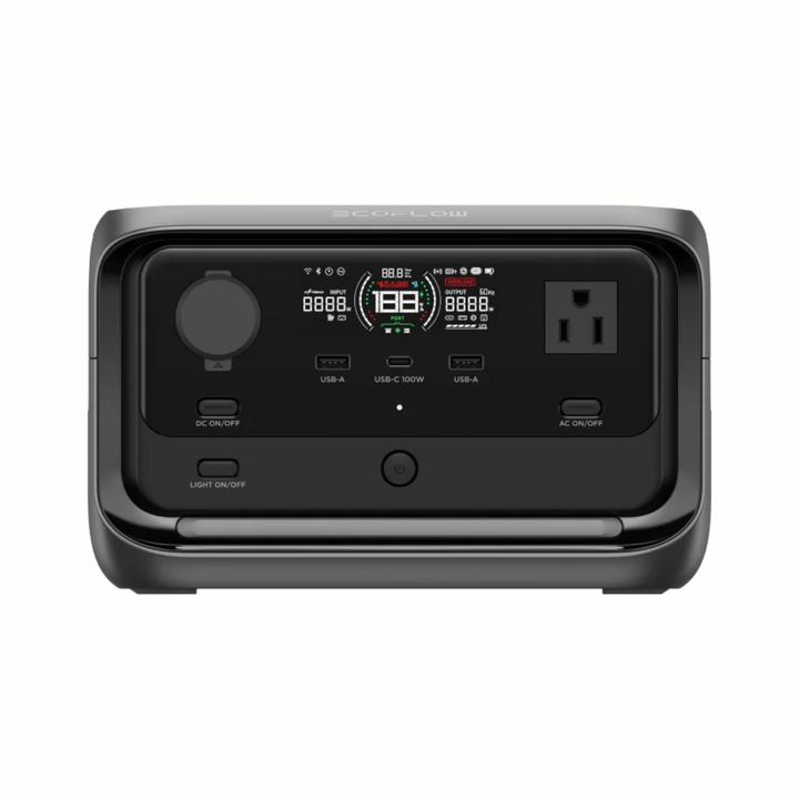 Estación de energía portátil X EcoFlow River 3 Max de 600 W, capacidad de batería de 768 W, pico de 1200 W