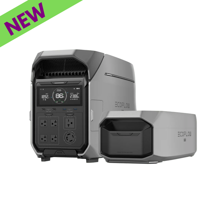 EcoFlow DELTA Pro 3 con batería adicional inteligente y pantalla LED, solución de energía portátil