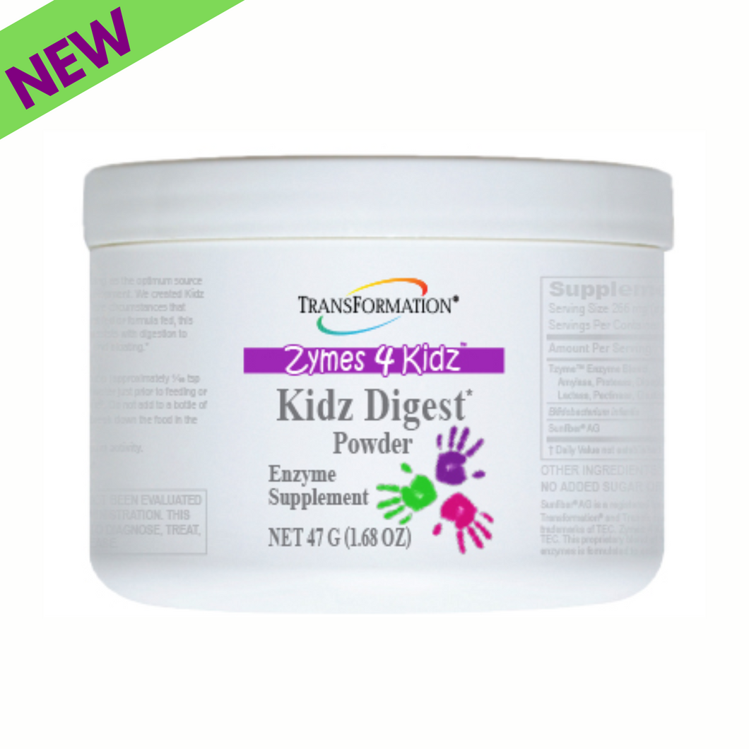 Transformation Enzymes Zymes 4 Kidz Digest Powder Enzymes Supplement 1.68 OZ