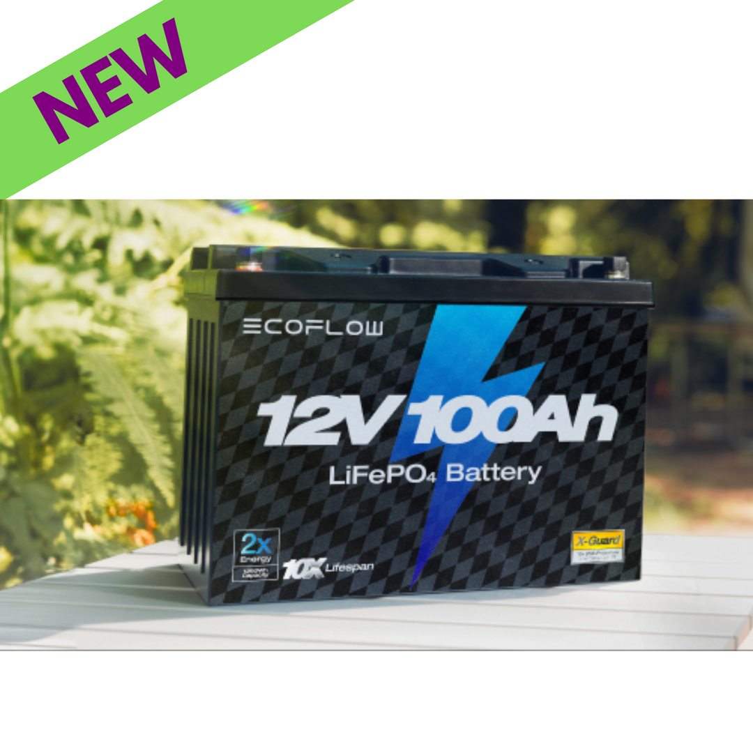 Batería de litio EcoFlow de ciclo profundo LiFePO4 de 12 V y 100 Ah: respaldo de energía confiable