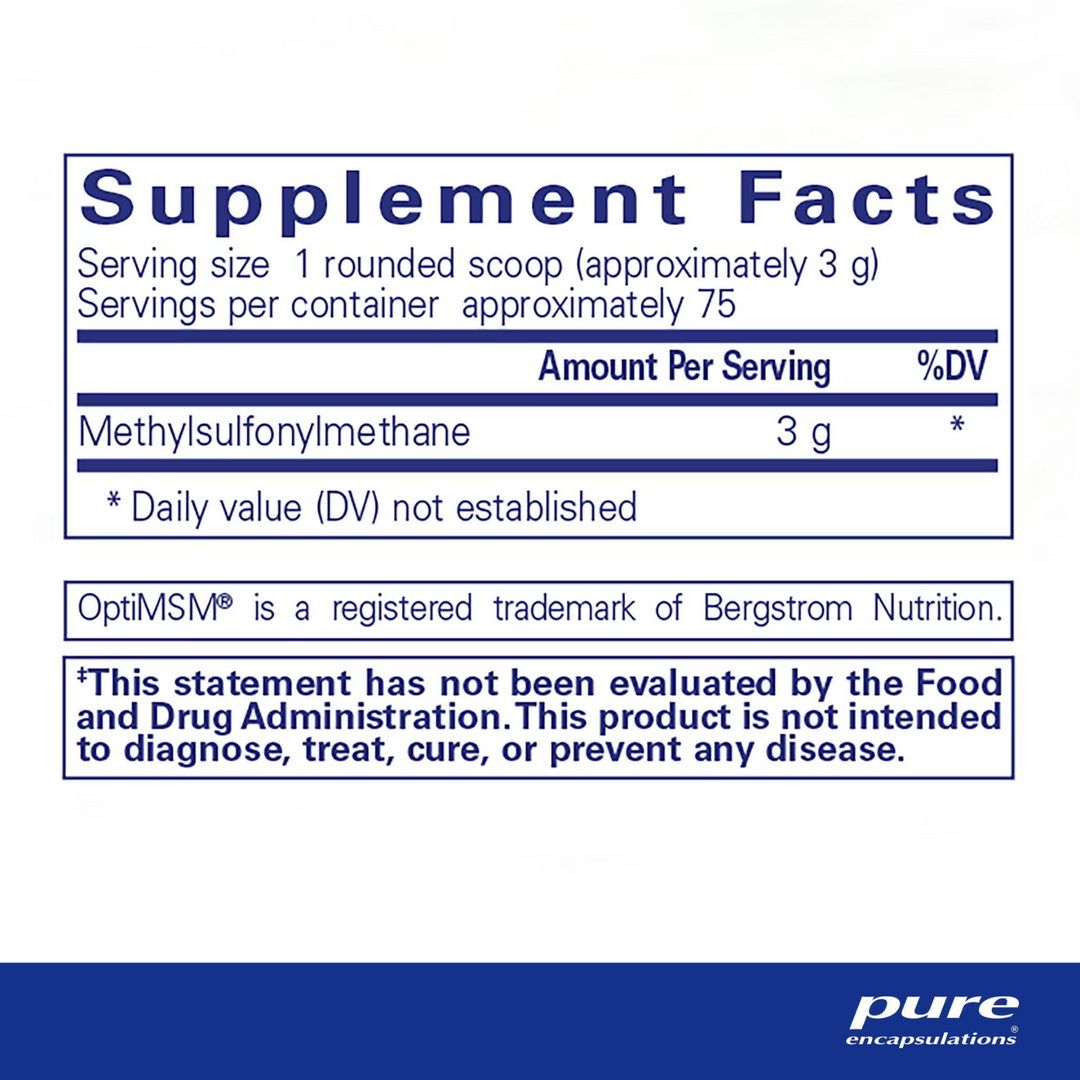 Pure Encapsulations MSM Powder Supports Joint Mobility Sulfur Balance 227 g