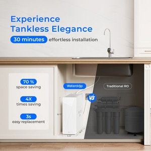 Waterdrop X Series Reverse Osmosis System 800GPD Tankless Rapid Flow X8 Filter