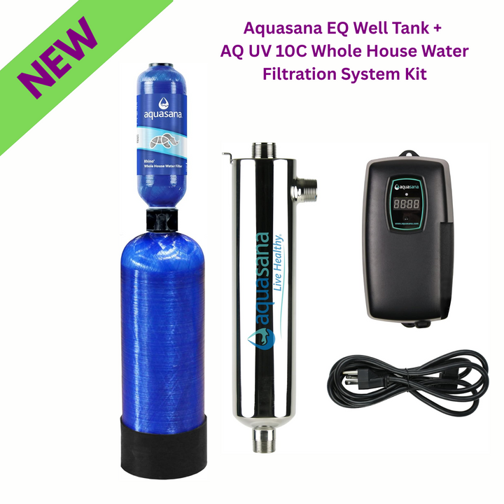 Aquasana EQ Well Replacement Tank + AQ UV 10C Whole House Water Filtration Kit