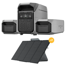 Load image into Gallery viewer, EcoFlow DELTA Pro 3+Qty 2 DELTA Pro 3 Extra Battery+Qty 2 400W Solar Panel 5 KIT
