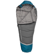 Load image into Gallery viewer, Alps Mountaineering Blaze 0 Degree Sleeping Bag 32x80 Charcoal Blue Coral
