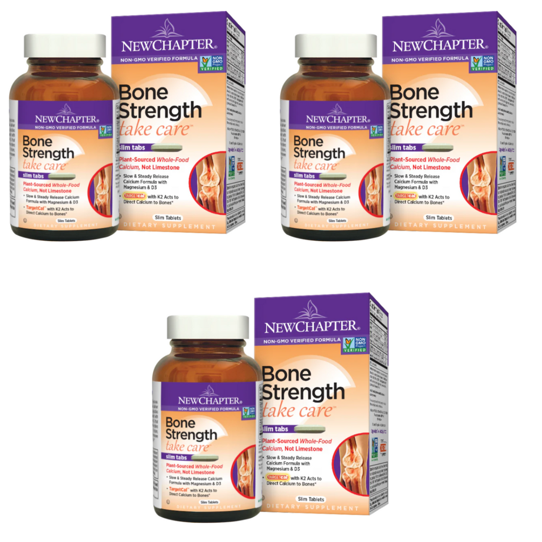 New Chapter Bone Strength Take Care Slim Tablets 120 Tablets 3 PACK