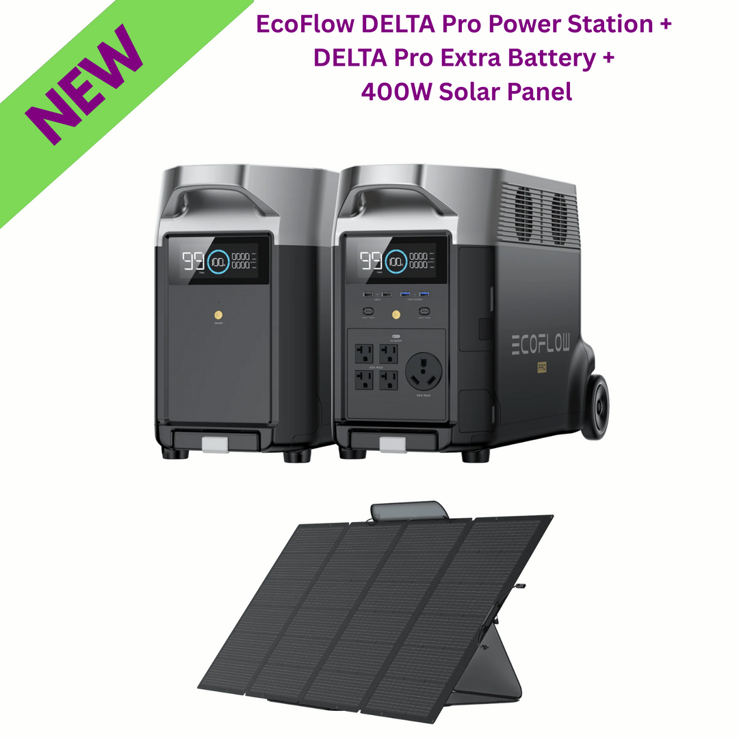 EcoFlow Delta Pro Estación De Energía Con Batería Extra Y Panel Solar 400W