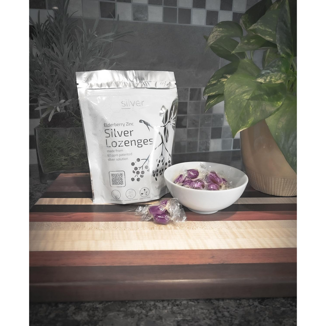 American Biotech Labs Elderberry Zinc Silver Lozenges 21 Lozenges Per Bag