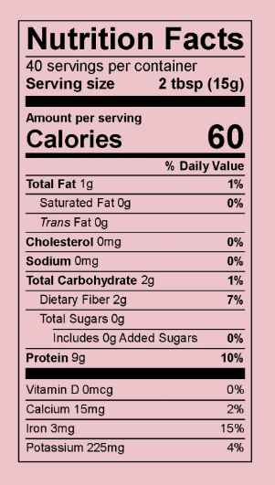 Proteína vegetal en polvo de semillas de calabaza Omega Nutrition, 600 g, 21 oz