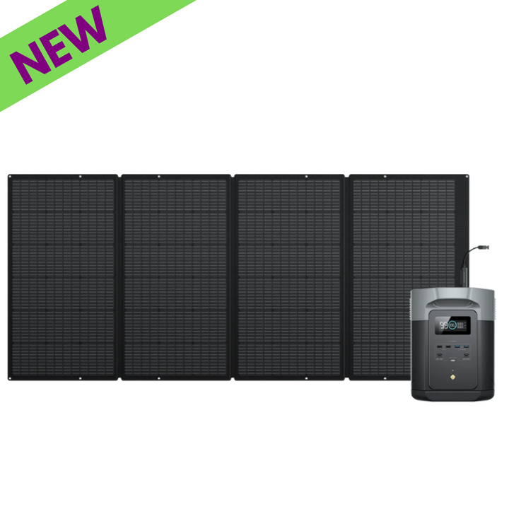 EcoFlow DELTA 2 Max Portable Power Station + Qty 1 400 W Portable Solar Panel