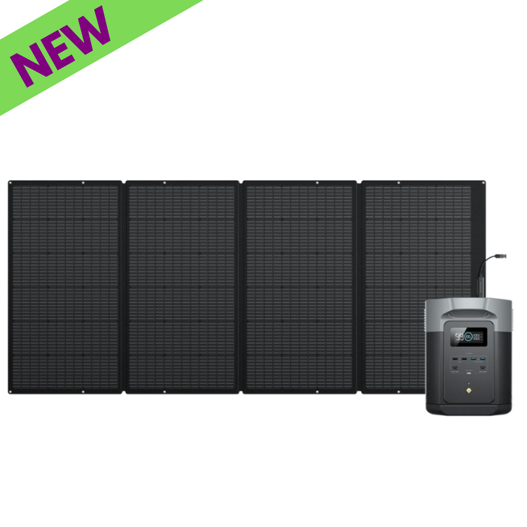 EcoFlow DELTA 2 Max Power Supply + Qty 1 400W Portable Solar Panel