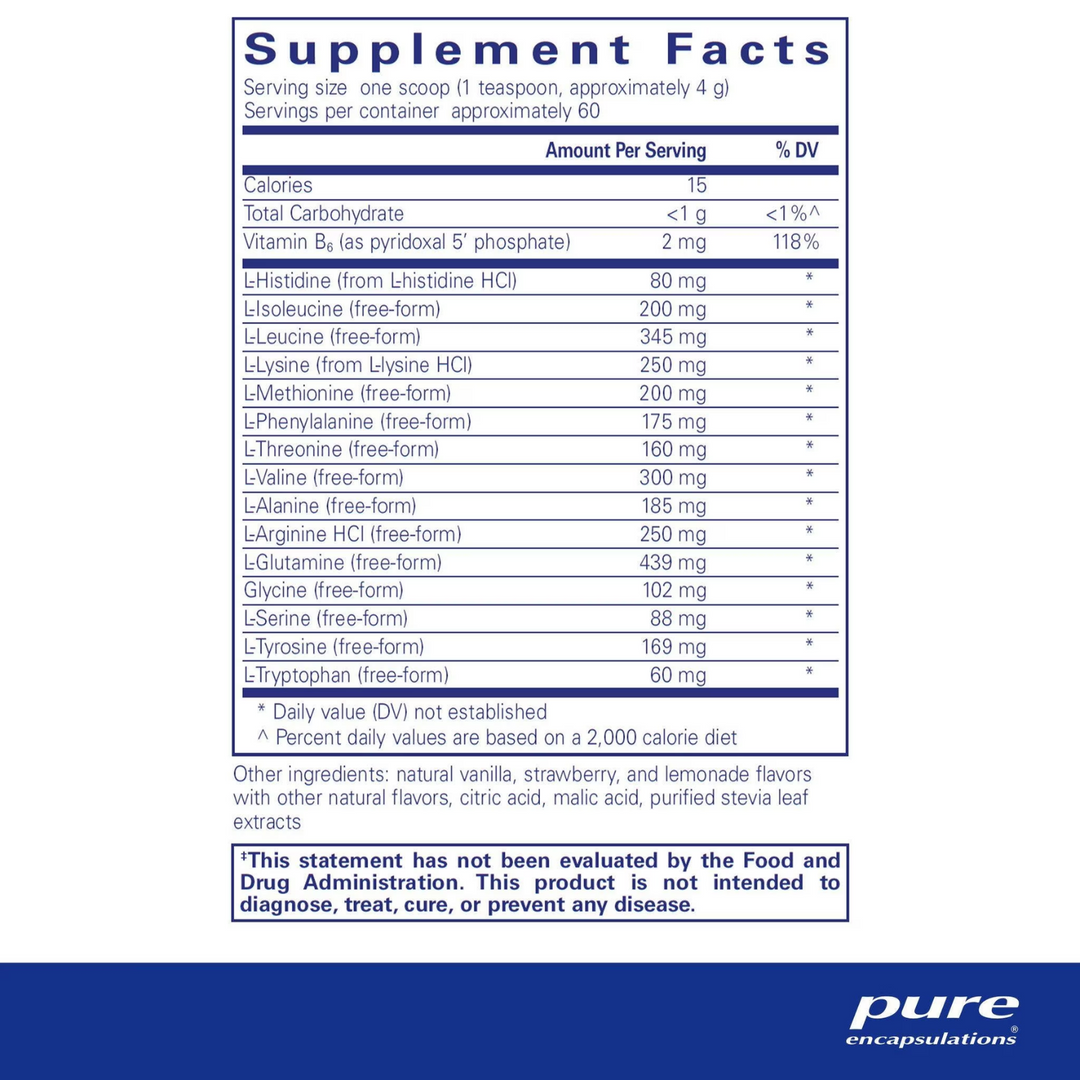 Pure Encapsulations Amino Replete Supports Muscle and Energy 240 Grams Powder