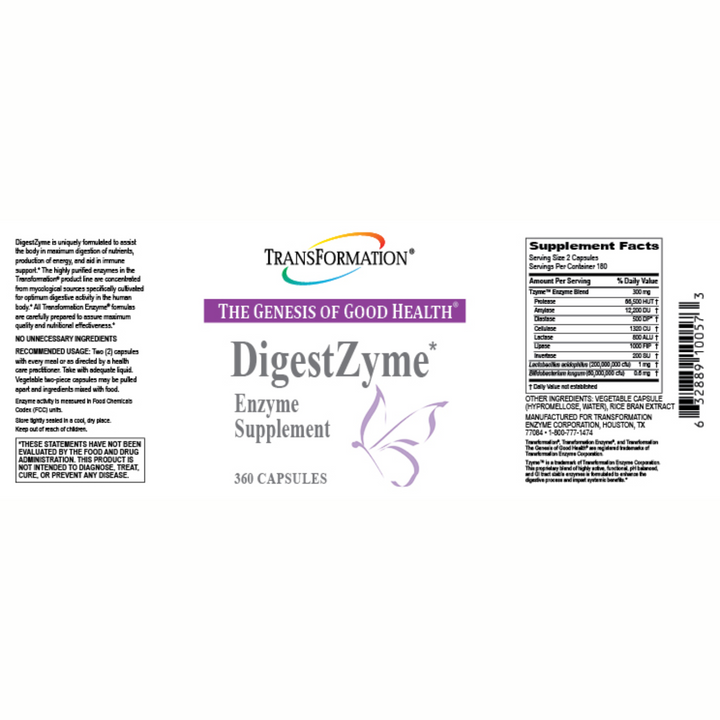 Transformación Thrive 63 Fase DigestZyme PureZyme GastroZyme Plantadophilus