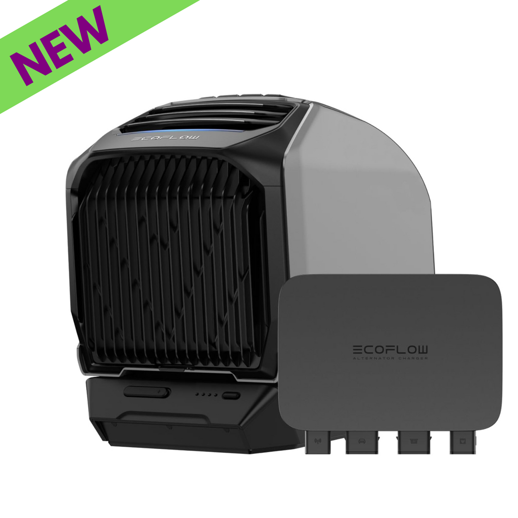 EcoFlow 800W Alternator Charger + WAVE 2 Air Conditioner + Add-on Battery