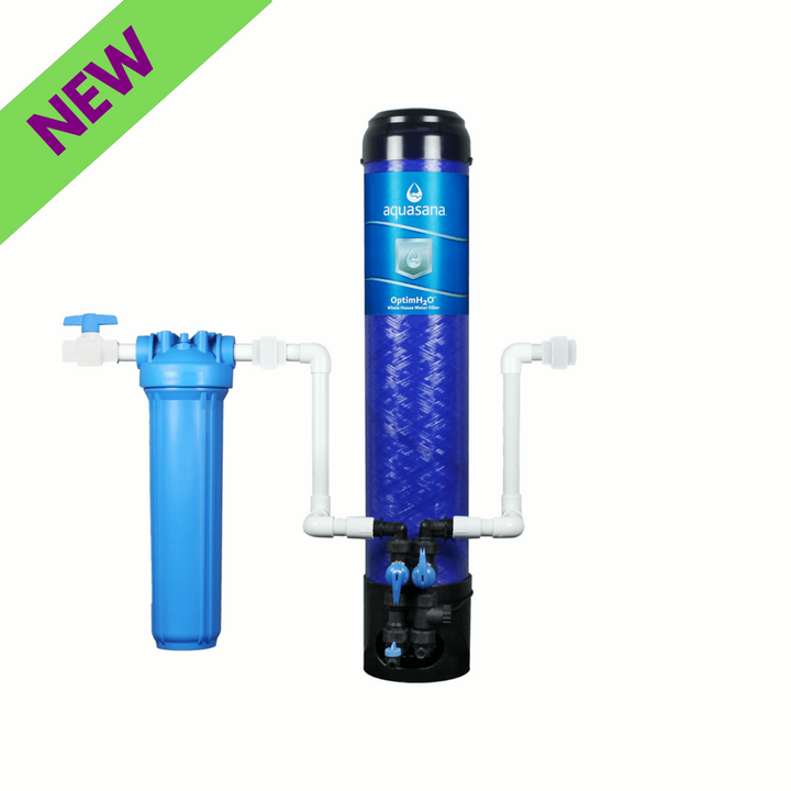 Aquasana OptimH2O® Whole House Water Filter 34-120°F 100000 Gallons 1 Year Use