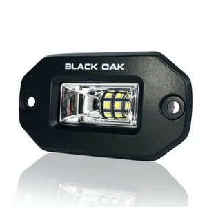 Black Oak LED 2 Inch Black Marine Flush Mount Spreader Light Black Housing