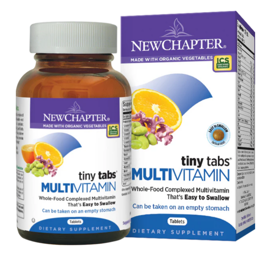 New Chapter Tiny Tabs Multi 192 Tabs Multivitamínico de alimentos integrales para el bienestar diario