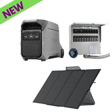 Load image into Gallery viewer, EcoFlow DELTA Pro 3 +  400W Solar Panel + Transfer Switch A510A
