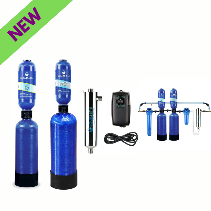 Aquasana Whole House Filter UV Softener Kit 1M Gal + 2 Tanks + UV System Purifier