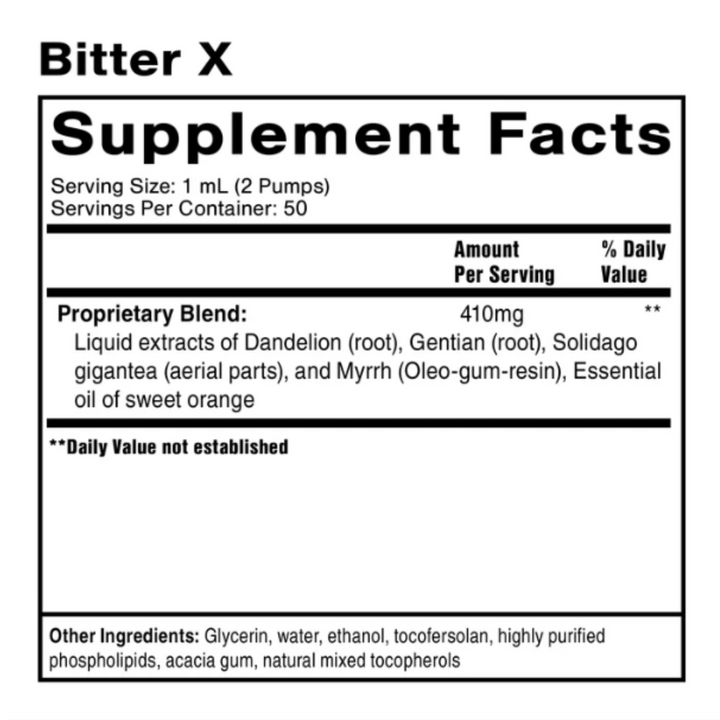 Quicksilver Scientific BitterX Función Digestiva Bomba de 50 ml BITTERX PAQUETE DE 2