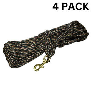 Omnipet Check Cord 40 Ft Camouflage Durable Brass Snap 4 PACK