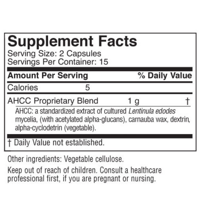 American Biosciences Immpower ER AHCC 60 Caps Extended Release Immune Support