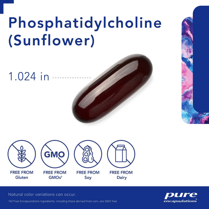 Pure Encapsulations Phosphatidylcholine Sunflower Support Liver Function 90 Caps