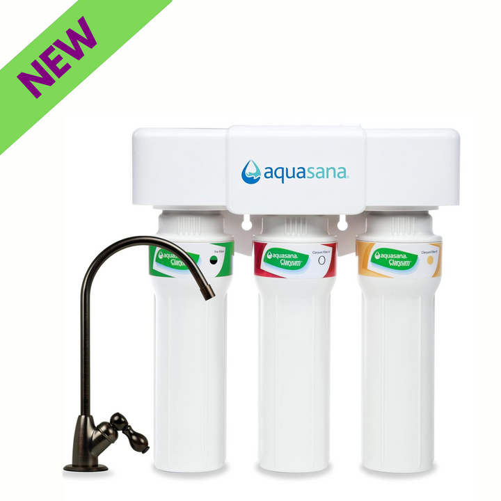 Aquasana AQ-5300+.62 Under Sink Water Filter 3 Stage Oil-Rubbed Bronze Faucet