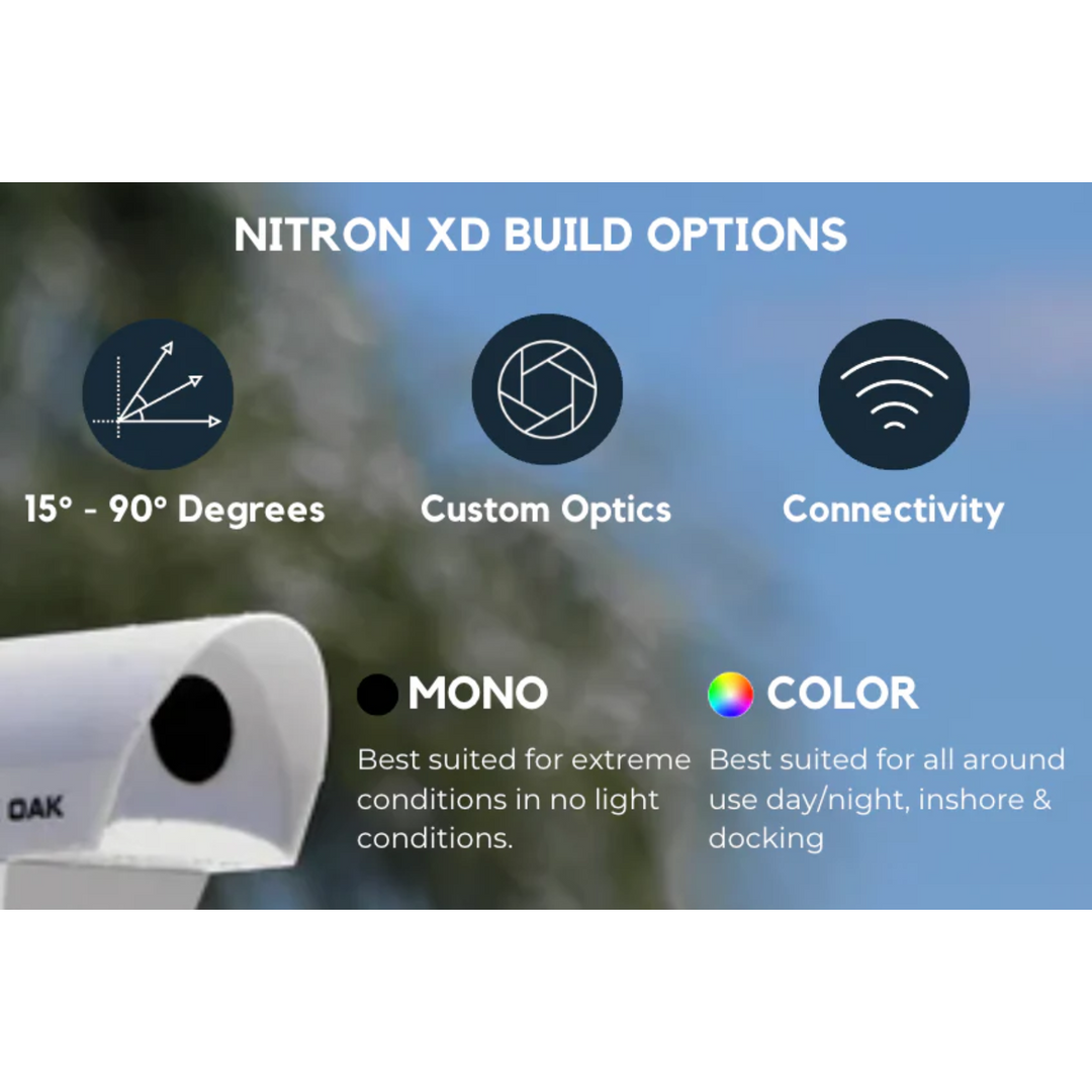 Black Oak LED Nitron XD Marine Night Vision Camera White Housing Tall Mount