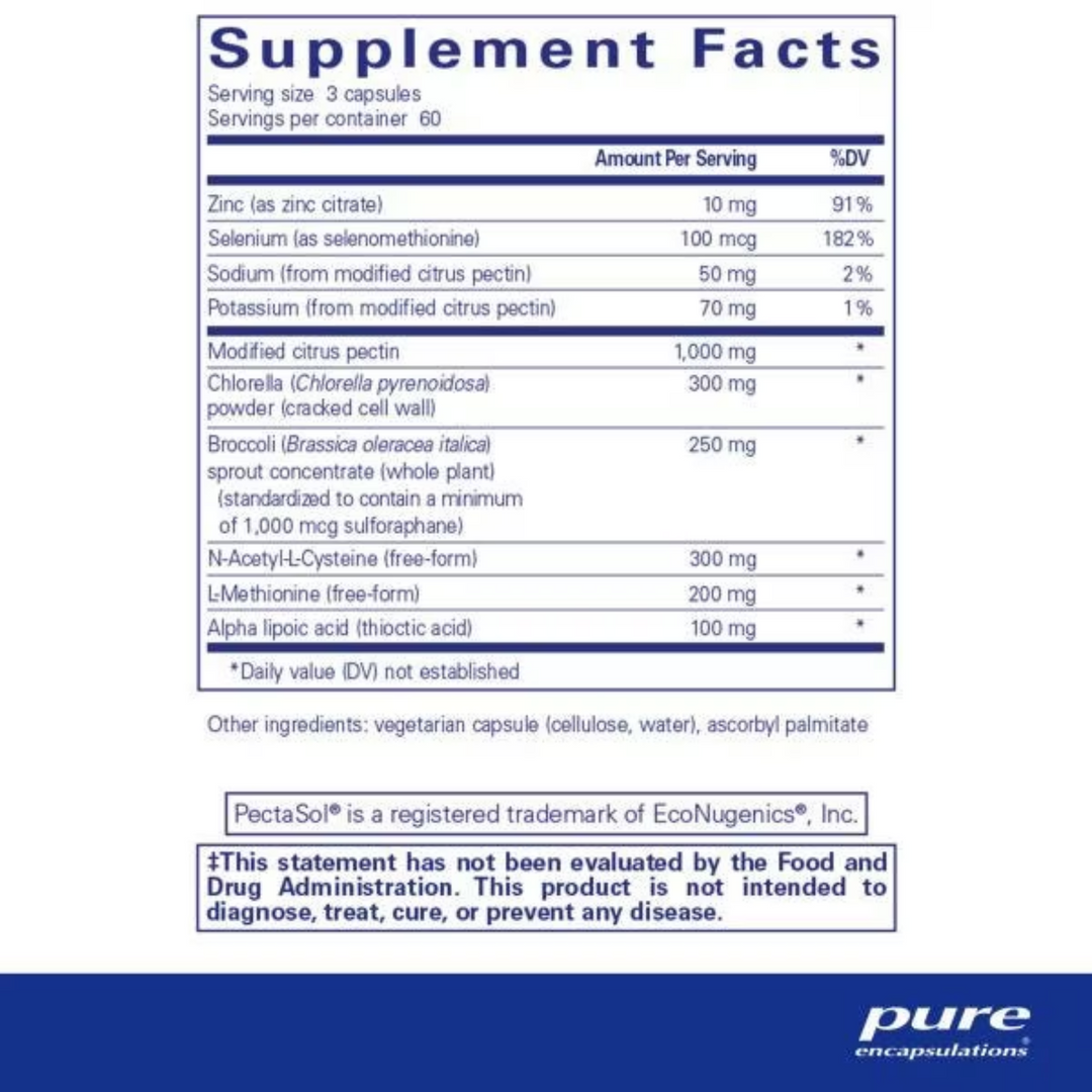 Pure Encapsulations HM Chelate Complex Improved Formula 180 Capsules