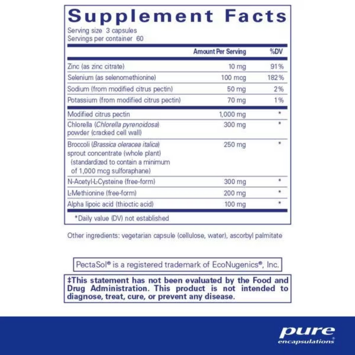 Pure Encapsulations HM Chelate Complex Improved Formula 180 Capsules