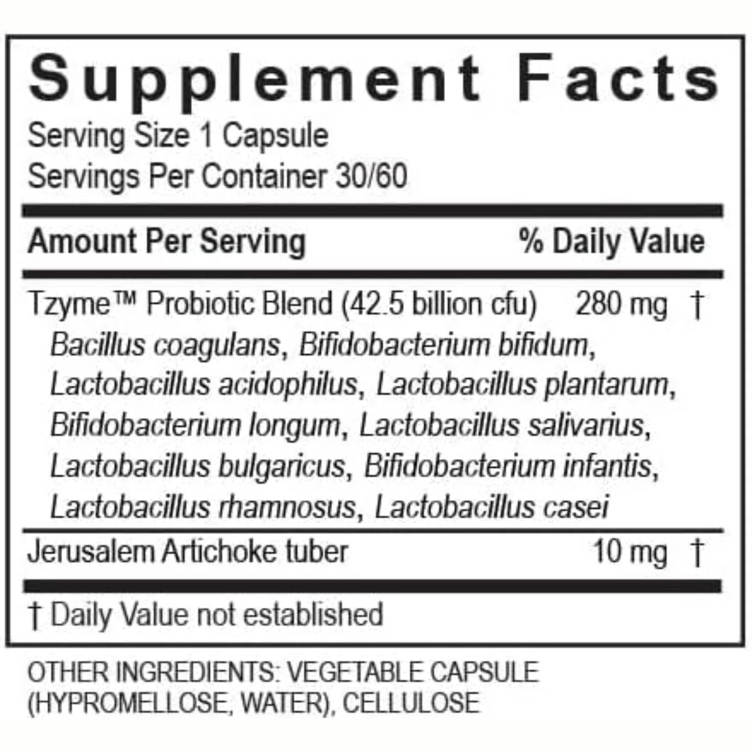 Probiótico Transformation Enzymes 42.5 para la salud digestiva (30 cápsulas)