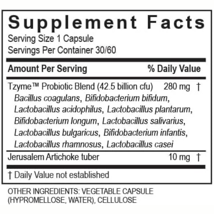Probiótico Transformation Enzymes 42.5 para la salud digestiva (30 cápsulas)