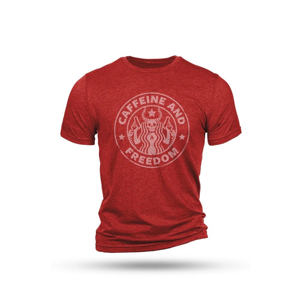 Nine Line Caffeine and Freedom Red T-Shirt/ 2XLarge