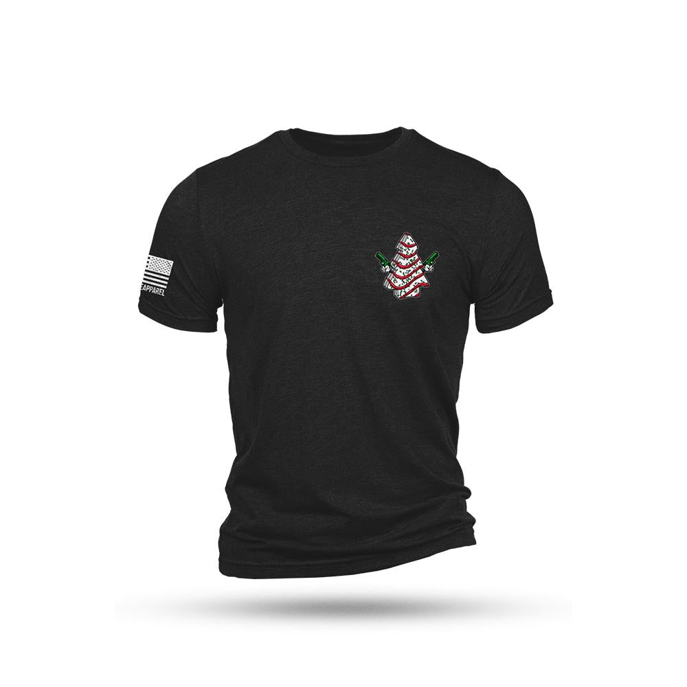 Nine Line Cake Tree Triblend Short Sleeve Shirt Black Comfortable Soft 2XL Size