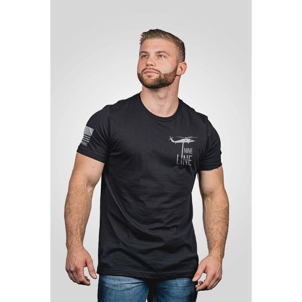 Nine Line I Stand Behind Those Who Serve Shirt Black Cotton Comfortable S Size